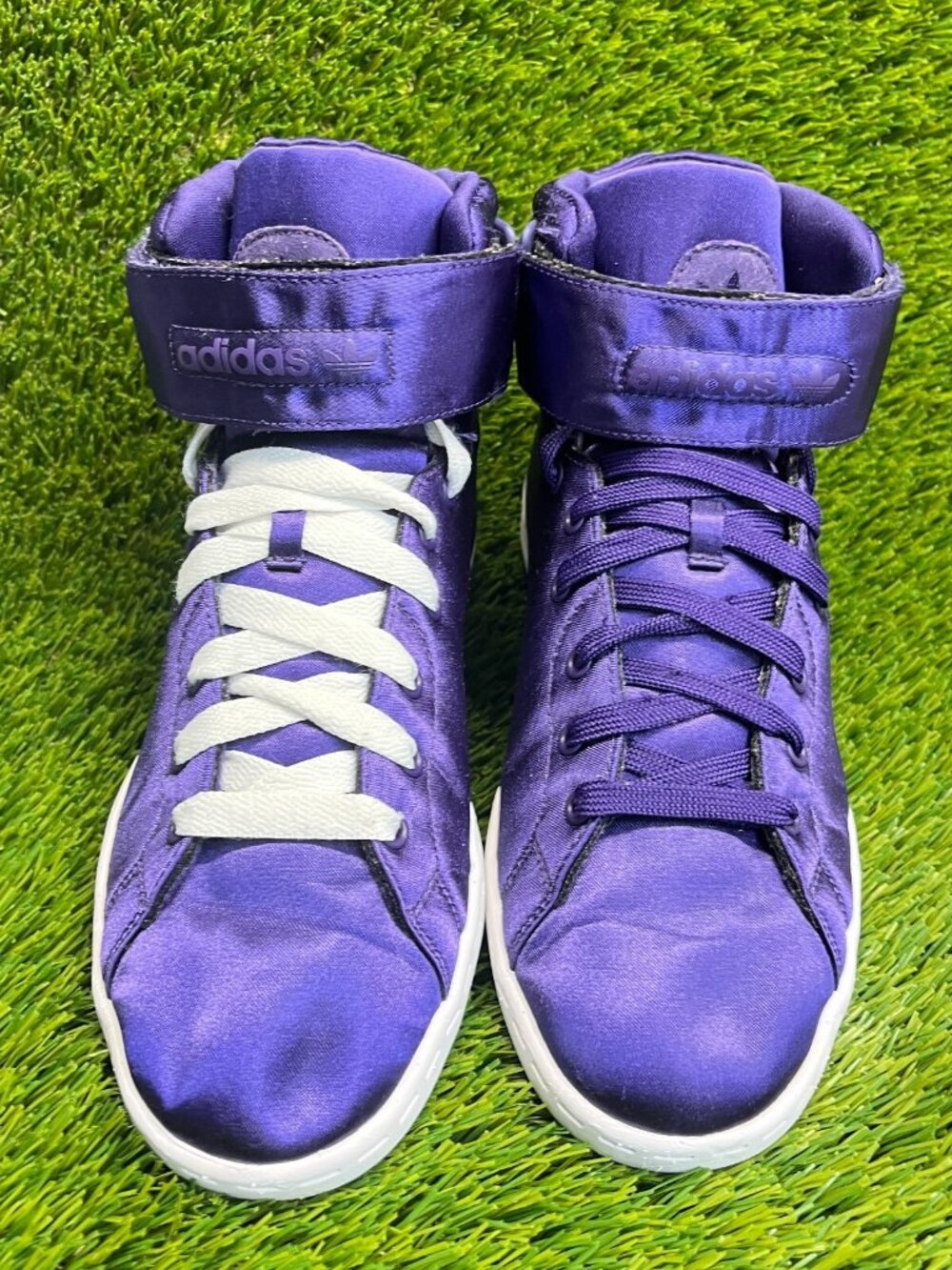 Adidas Stan Smith Trefoil Mid Womens Size 7.5 Purple Athletic Shoes Sneakers - Picture 5 of 10